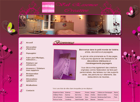 Exemple de création site Internet Reims : décoration intérieur, paysagisme