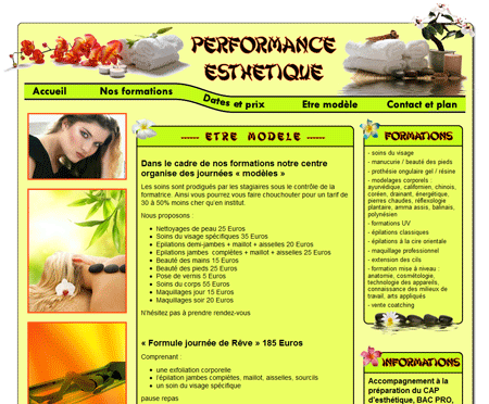 Exemple de creation site Internet Reims : école de formations