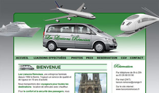 Exemple de création de site internet : navette aéroport Reims